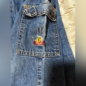 Vintage Y2K Mudd Cropped Capri Jeans | Embroidered Utility Denim